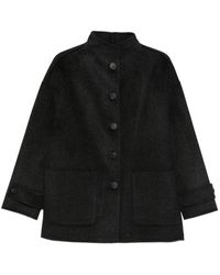 The Dynamis Studio - High-Neck Patch-Pocket Coat - Lyst