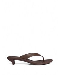 Gucci - Embossed-Logo Kitten-Heel Sandals - Lyst