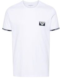Emporio Armani - Appliqué-Logo Cotton T-Shirt - Lyst
