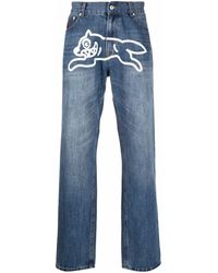 ICECREAM Graphic-print Slouch Jeans - Blue