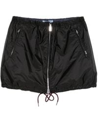 Prada - Mini Zip-Up Bubble-Hem Skirt - Lyst