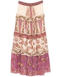 FARM Rio - Paisley Print Tiered Skirt - Lyst
