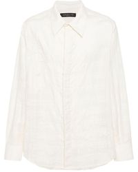 FEDERICO CINA - Grape Embroidered-Motif Cotton Shirt - Lyst
