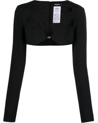 DSquared² - Long-Sleeved Cropped Top - Lyst