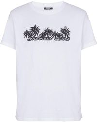 Balmain - Palm-Print Cotton T-Shirt - Lyst