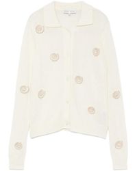 Stine Goya - Snail-Embellished Polo-Collar Cardigan - Lyst