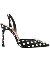 AMINA MUADDI - Camellia Polka-Dot-Pattern Pumps - Lyst