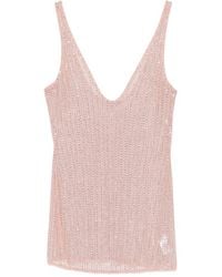 VENUJA - Crystal-Embellished Sleeveless Mini Dress - Lyst