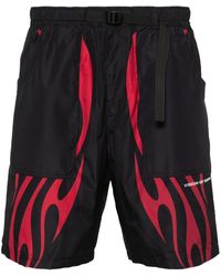 Vision Of Super - Flame-Print Cargo Shorts - Lyst