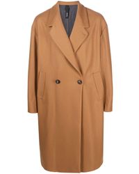 Hevò - Double-Breasted Wool-Blend Coat - Lyst