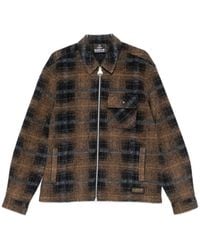 Barbour - Check-Pattern Zip-Up Jacket - Lyst