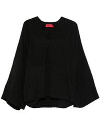 Thelatest - Wide Sleeve V-Neck Blouse - Lyst