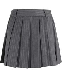 DUNST - Pinstripe Pleated Skirt - Lyst