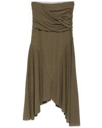 Ganni - Ruched Asymmetric-Hem Asymmetric Skirt - Lyst