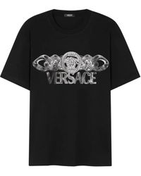 Versace - T-Shirt With Printed Logo - Lyst