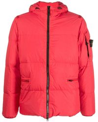 Glossy Puffer Jacket in Black for Men 
