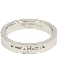 Maison Margiela - Engraved-Logo Band Ring - Lyst