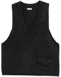 LAMRONS - V-Neck Flap-Pocket Vest - Lyst