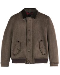 Fay - Corduroy-Collar Lobster-Clasp Bomber Jacket - Lyst