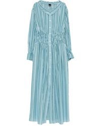 Pinko - Striped Dress With Button Fastening - Lyst