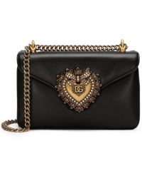 Dolce & Gabbana - Medium Devotion Leather Crossbody Bag - Lyst