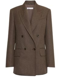 Max Mara - Solid Peaked Lapel Blazer - Lyst