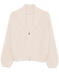 ELY ELY - Ribbed-Knit Zip-Up Cardigan - Lyst