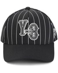 Y-3 - Logo-Appliqué Pinstriped Cap - Lyst