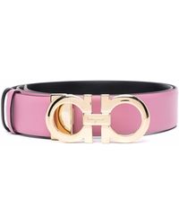 Ferragamo Logo-buckle Belt - Pink