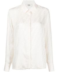 Fendi - Neutrals Tops - Lyst