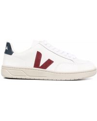 Veja - V-12 Panelled Lace-Up Sneakers - Lyst