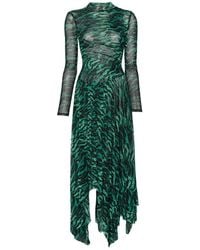 Diane von Furstenberg - Tiger-Print Asymmetric Dress - Lyst