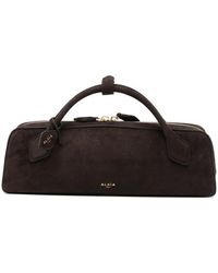 Alaïa - Le Teckel Suede Top-Handle Tote Bag - Lyst