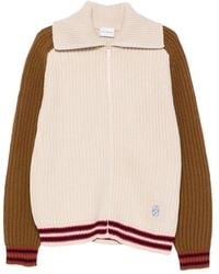 Drole de Monsieur - Ribbed-Knit Zip-Up Cardigan - Lyst