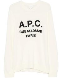 A.P.C. - Neutrals Sweaters & Knitwear - Lyst