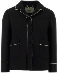 Fendi - Piping-Detail Front-Pockets Blazer - Lyst
