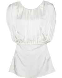 Jil Sander - Ruched-Detailed Sleeveless Blouse - Lyst