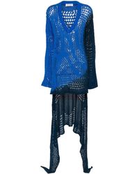 The Attico - Crochet-Knit High-Low Dress - Lyst