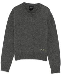 A.P.C. - A. P.C. Logo-Knit Crew-Neck Sweater - Lyst