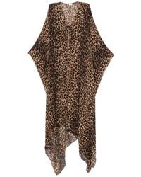 Saint Laurent - Leopard-Print Silk Cape - Lyst