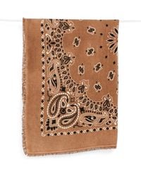Kujten - Hachiko Bico Paisley-Print Frayed Scarf - Lyst