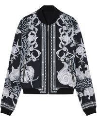Versace - Watercolour Couture-Print Reversible Bomber Jacket - Lyst