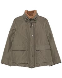Brunello Cucinelli - Shearling-Collar Press-Stud Jacket - Lyst