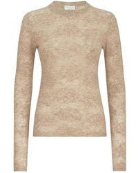 Brunello Cucinelli - Silk, Alpaca And Wool Flower Lace Sweater - Lyst