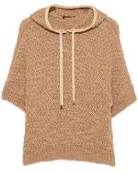 Fabiana Filippi - Open-Knit Short-Sleeve Hooded Sweater - Lyst