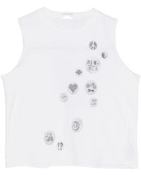 Mother - Graphic-Print Sleeveless Top - Lyst