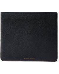 Brunello Cucinelli - Logo-debossed Leather Laptop Bag - Lyst