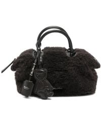 Max Mara - Mxatedholdalls1 Teddy-Texture Bear-Charm Tote Bag - Lyst