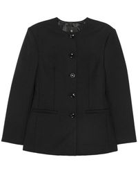 Anine Bing - Huda Single-Breasted Collarless Jacket - Lyst