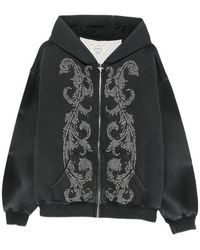 ERCOLE STUDIO - Stud-Embellished Zip-Up Hoodie - Lyst